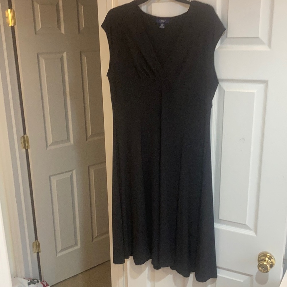Chaps black sleeveless dress